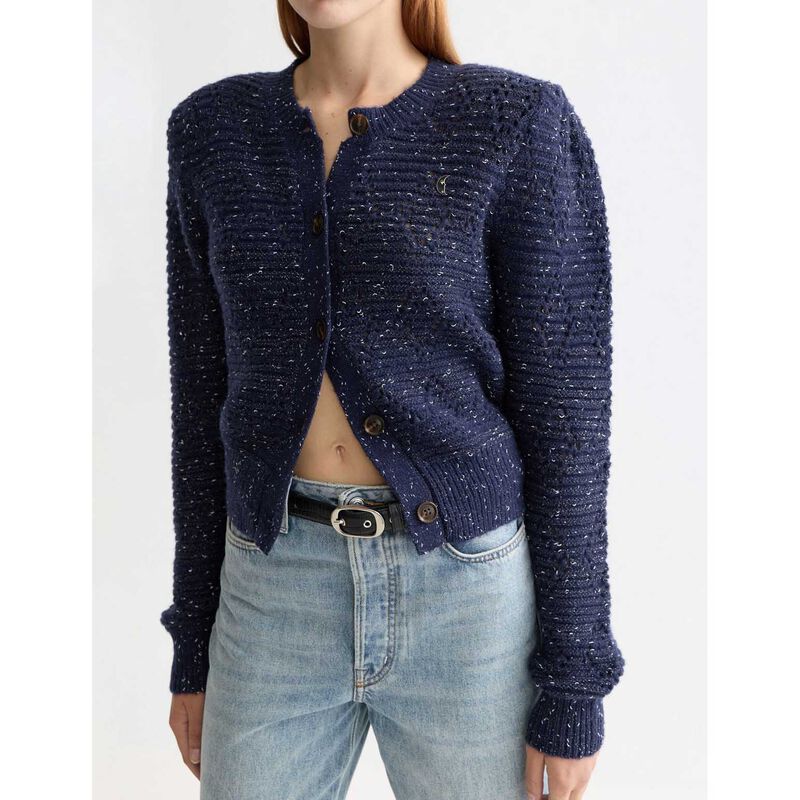 Scotch & Soda Metallic Crew Neck Cardigan image number 2